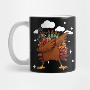 Dabbing Turkey Wearing Pilgrim Hat Funny Clothing Thanksgiving Mug